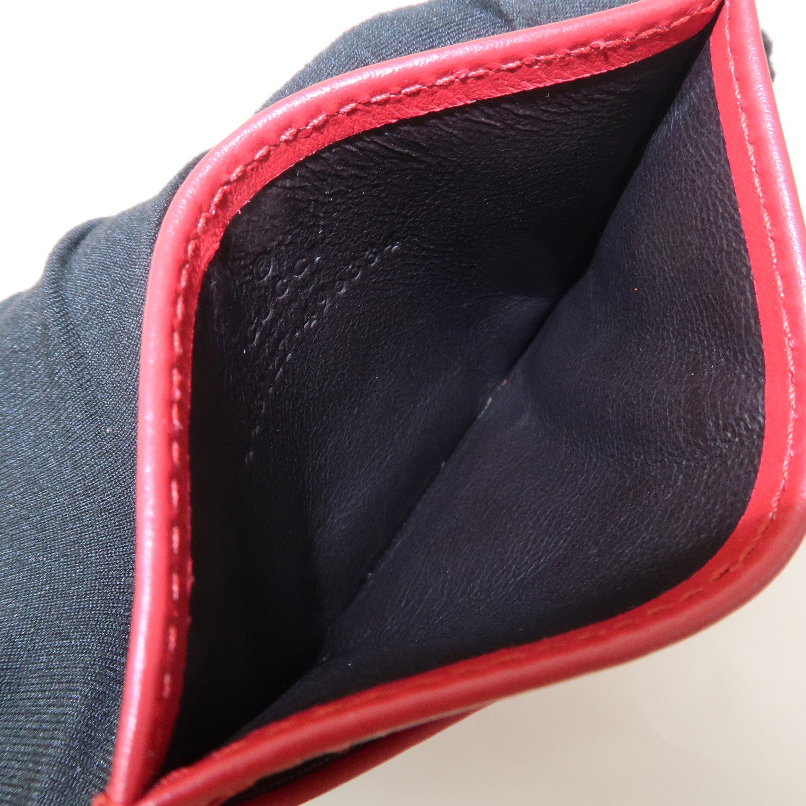 GUCCI GG Marmont Leather Card Case Red Gold Hardware 443127