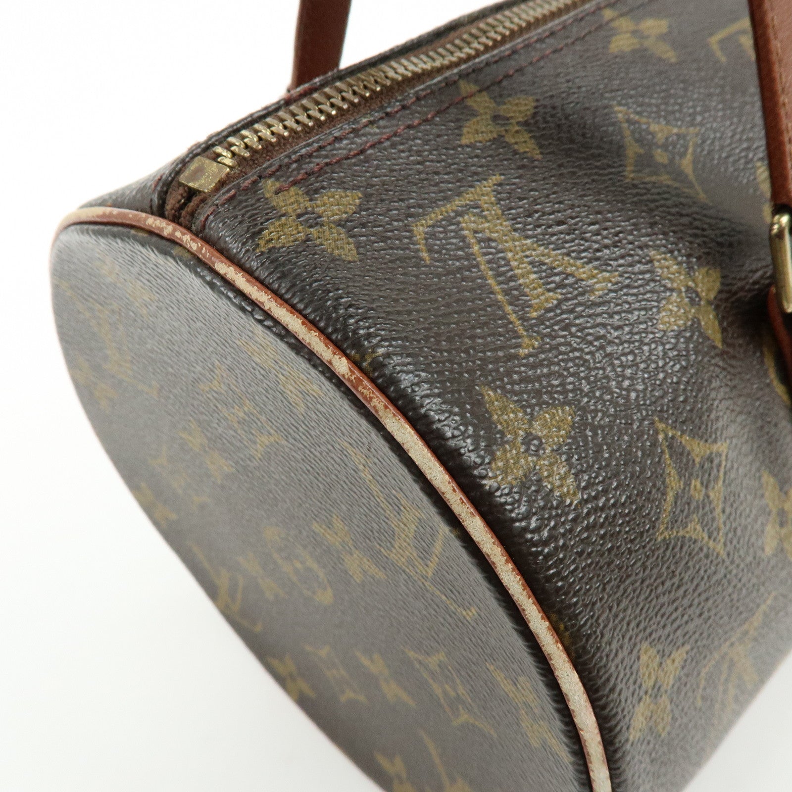Louis Vuitton Monogram Papillon 30 Hand Bag Brown M51365