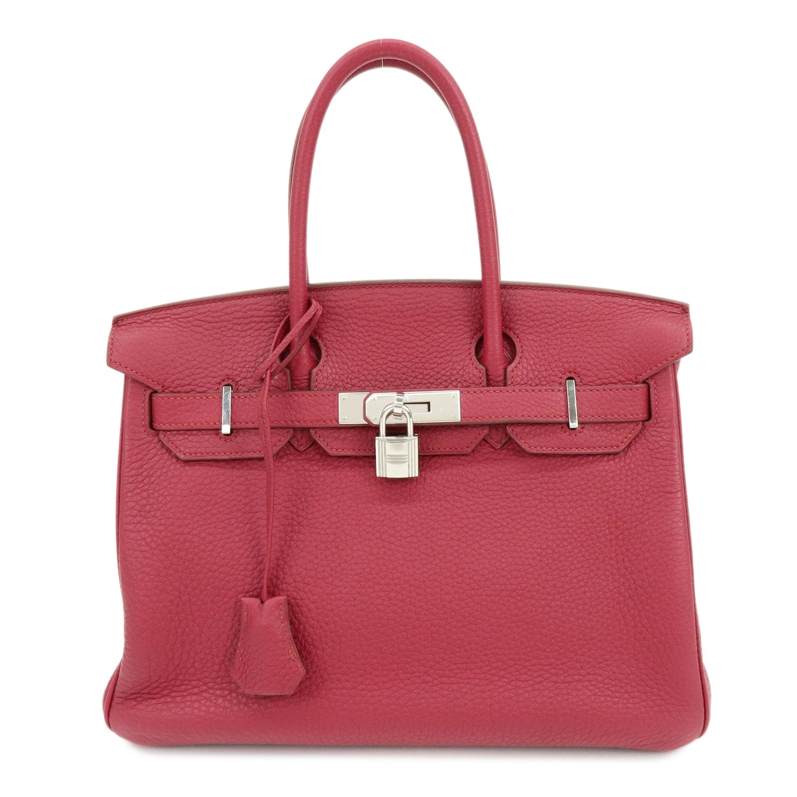 HERMES Birkin 30 Taurillon Clemence Hand Bag Rose Wood