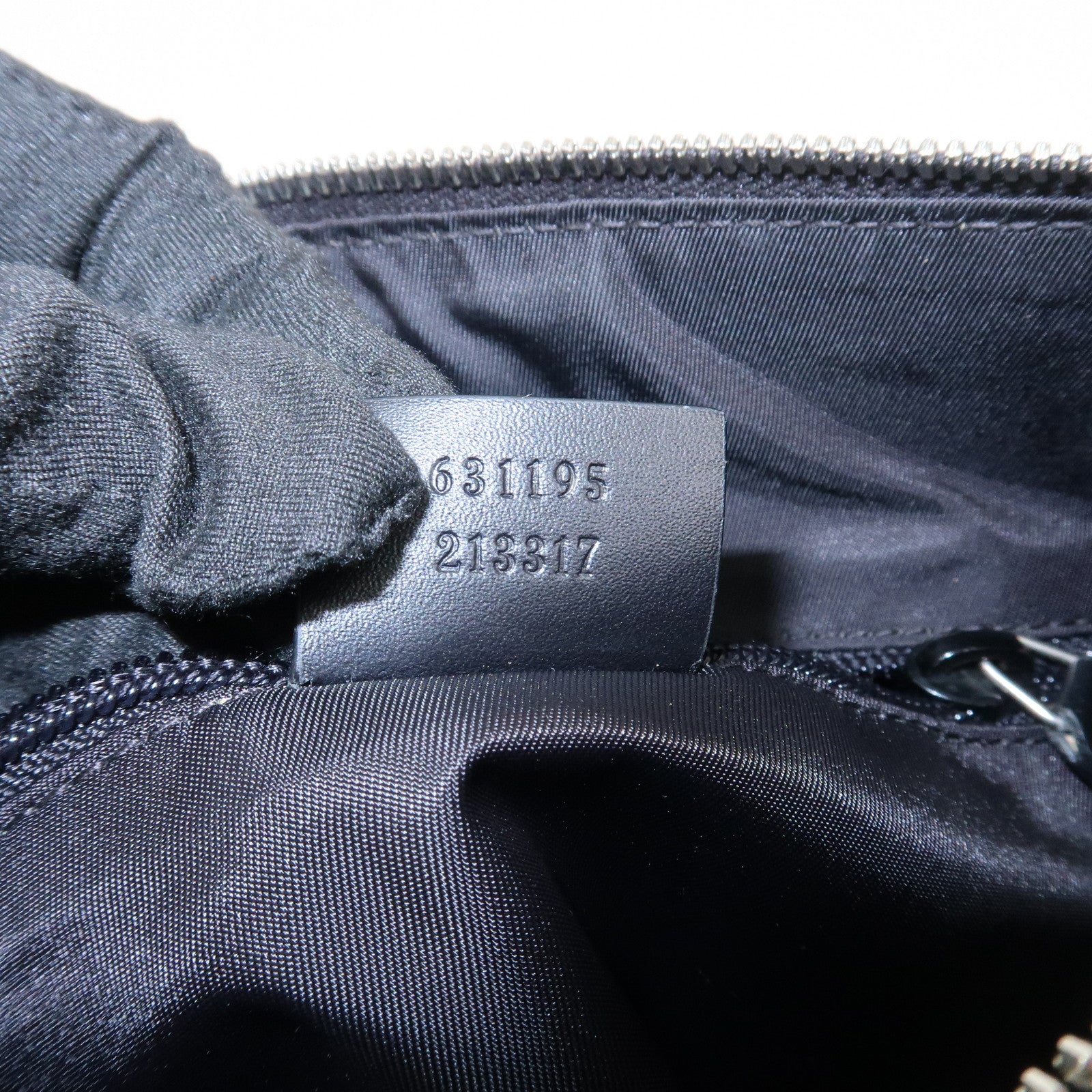 GUCCI Sherry Canvas Leather Shoulder Bag Crossbody Bag Black 631195