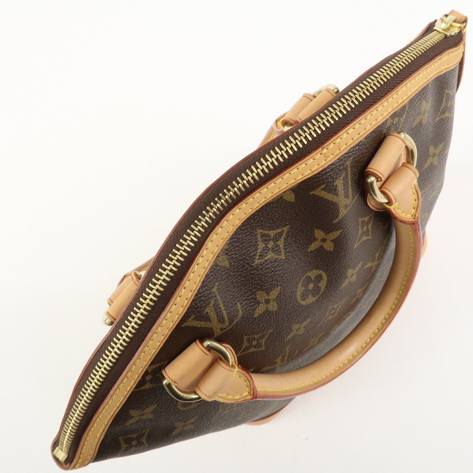 Louis Vuitton Monogram Lockit PM Hand Bag Tote Bag Brown M40102