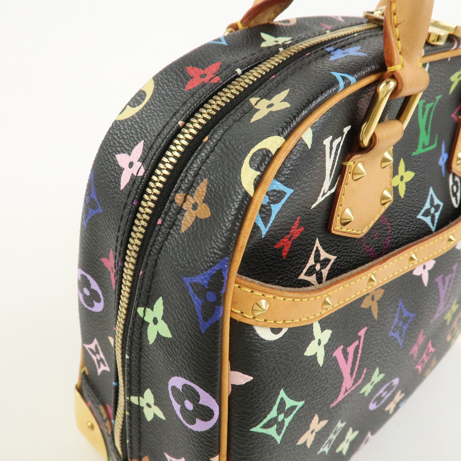 Louis Vuitton Monogram Multicolor Trouville Hand Bag Noir M92662