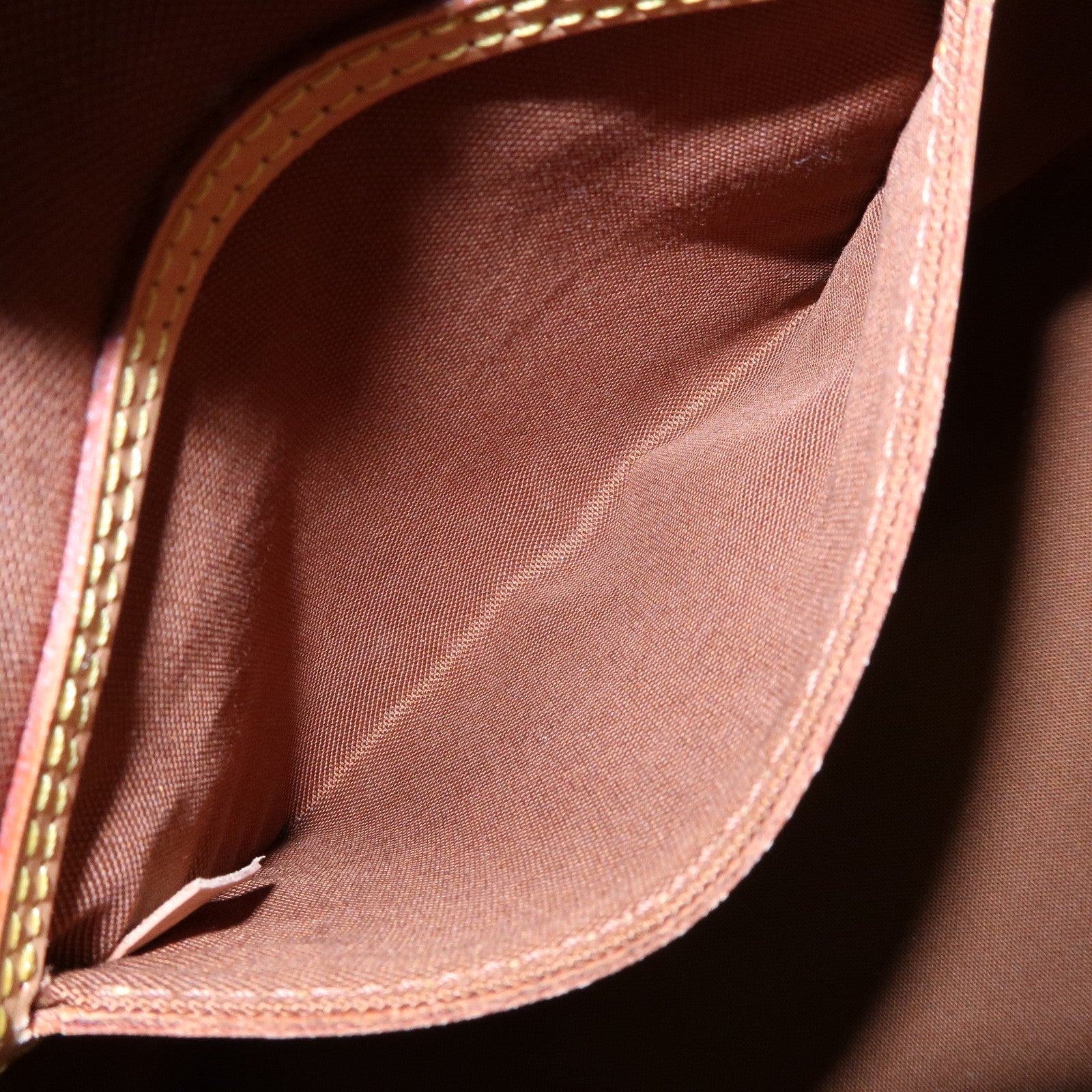 Louis Vuitton Monogram Canvas Leather Alma Hand Bag Brown M51130