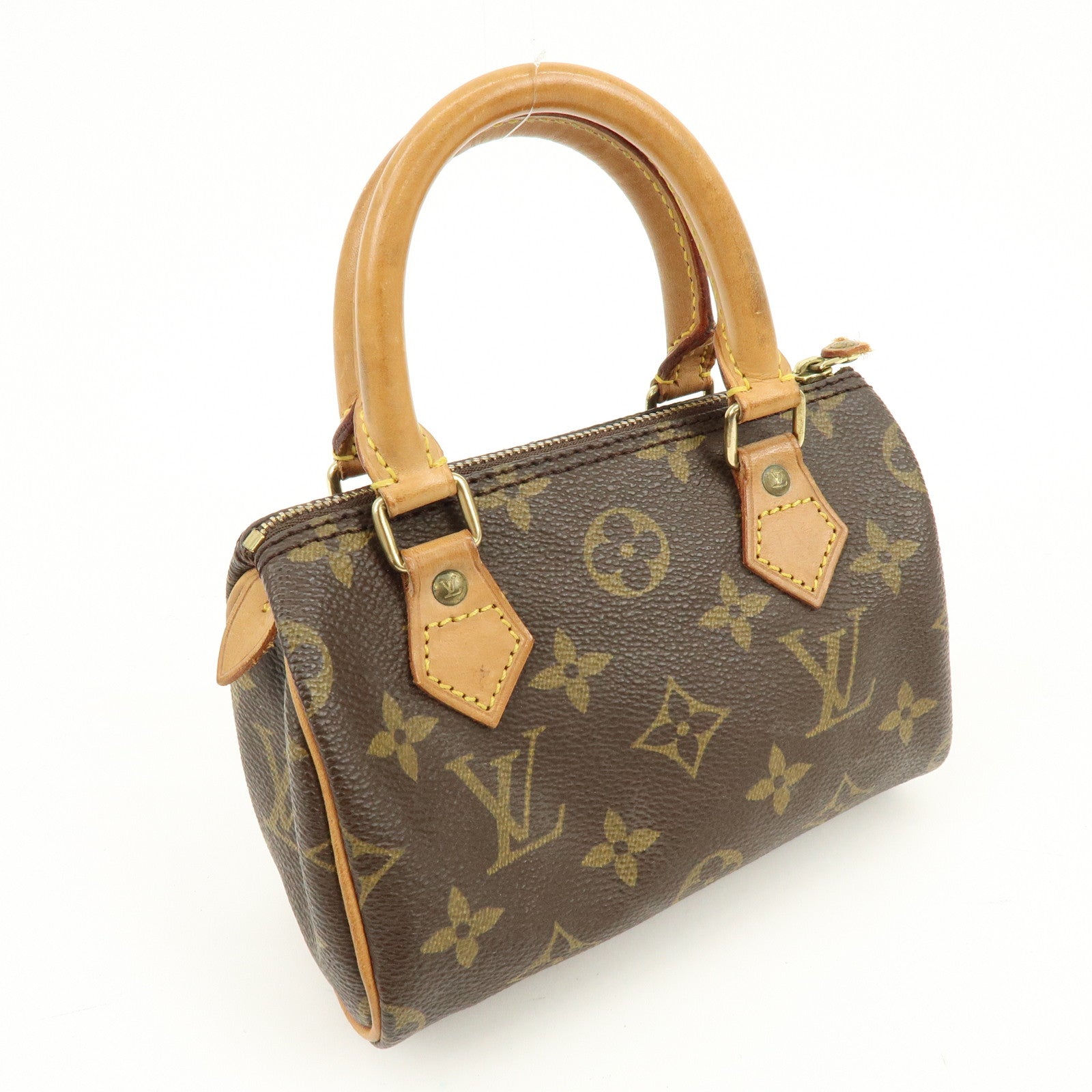 Louis Vuitton Monogram Mini Speedy Hand Bag Brown M41534