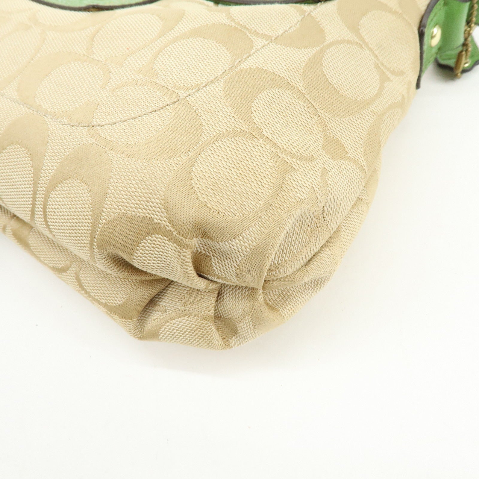 COACH Set of 2 Signature Poppy Canvas Patent Leather Shoulder Bag