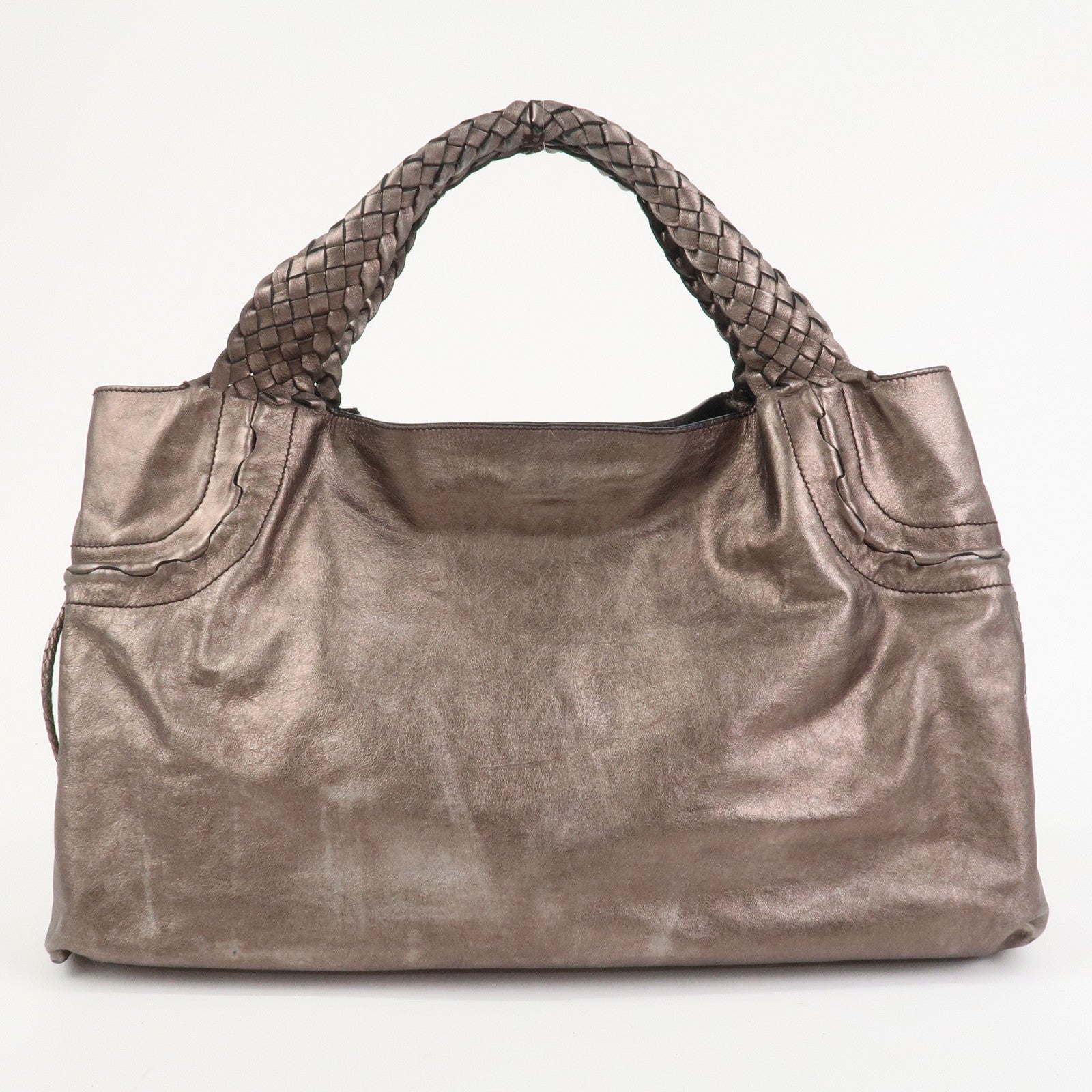 Ferragamo Gancini Leather Tote Bag Shoulder Bag Bronze