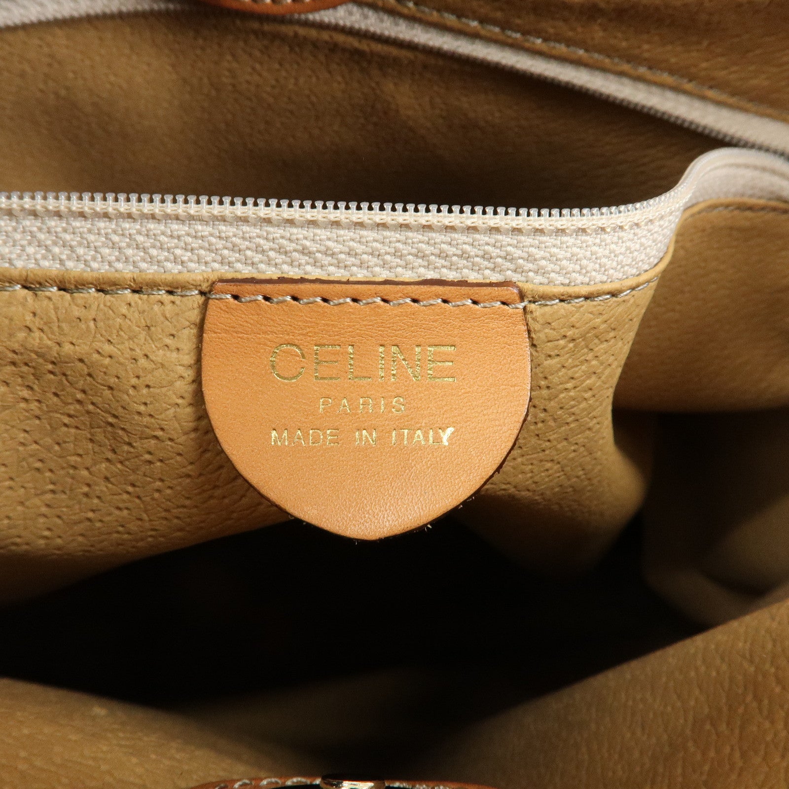 CELINE Macadam PVC Leather Tote Bag Shoulder Bag Brown