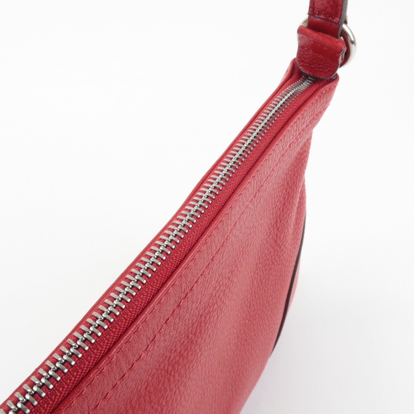 Ferragamo Gancini Leather Shoulder Bag Ferragamo Red Used