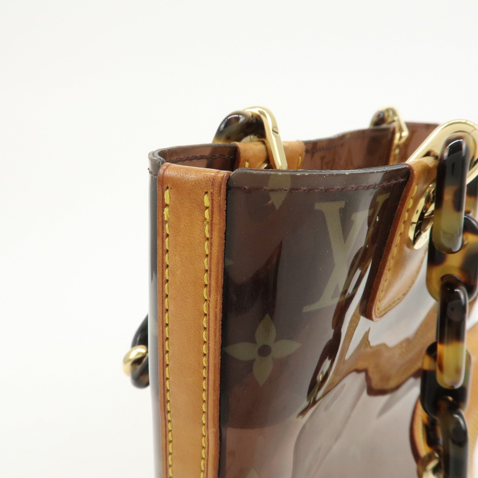 Louis Vuitton Monogram Cabas Ambre PM Vinyl Tote Bag Brown M92502