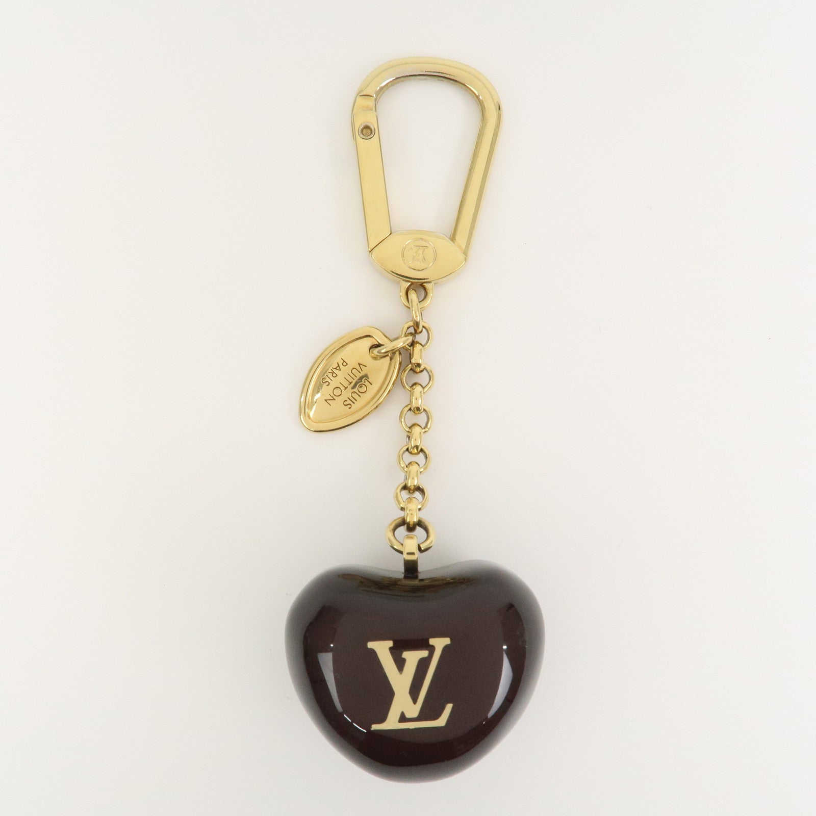 Louis Vuitton Porte Cles Pomme Plastic Metal Key Holder M66494