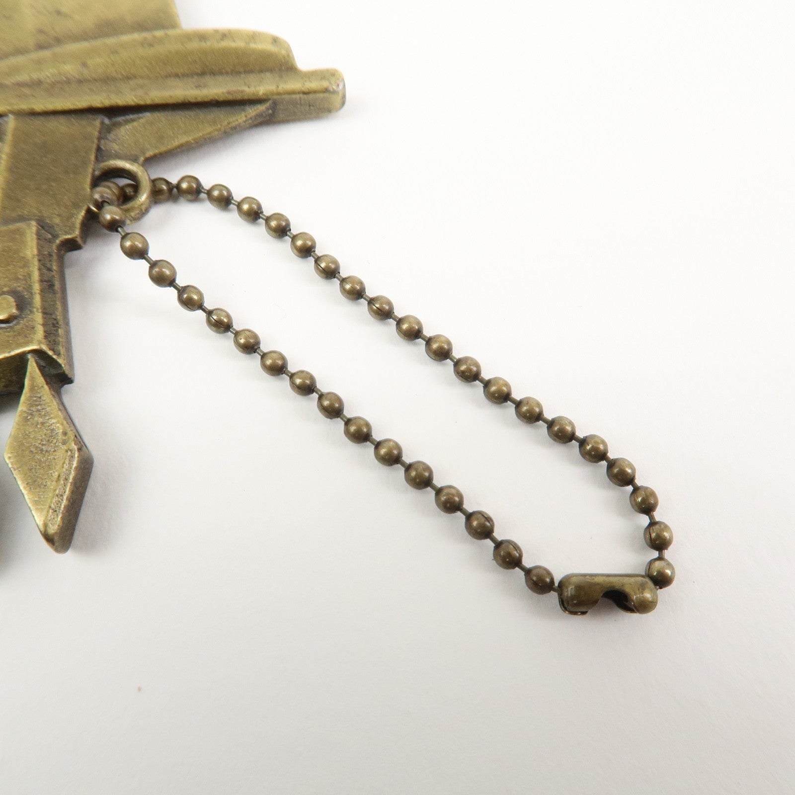 LOEWE Rabbit Motif Logo Metal Bag Charm Key Chain Gold