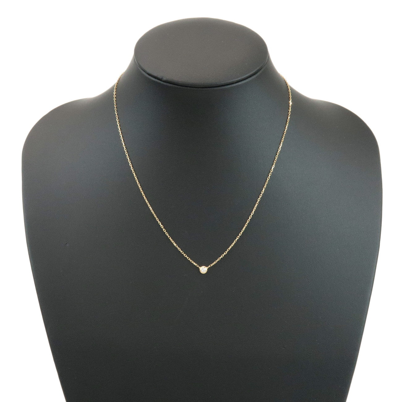 Cartier d'amour Necklace SM 1P Diamond 0.09ct K18YG Yellow Gold