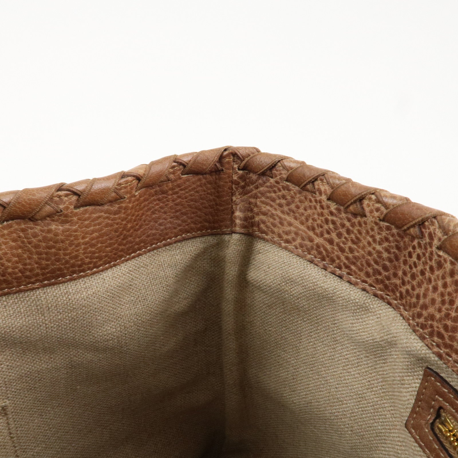 GUCCI Bamboo Guccissima Leather Tote Bag Brown Tassel 218780 Used