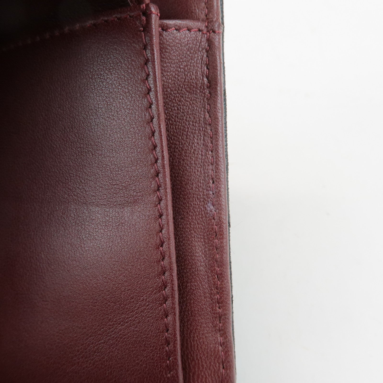 CHANEL Matelasse Lamb Skin Tri-Fold Long Wallet Black A31506 Used