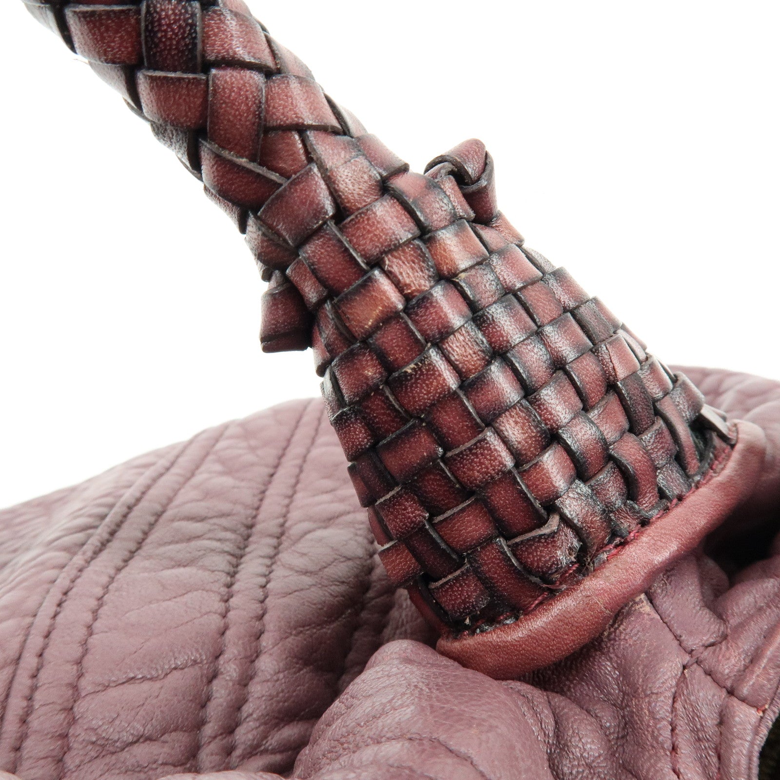 FENDI Leather Spy Bag Hand Bag Shoulder Bag Purple 8BR511