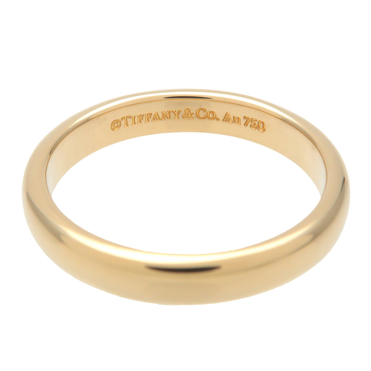 Tiffany & Co Classic Band Ring K18 #8.5 750YG Yellow Gold US4.5-5