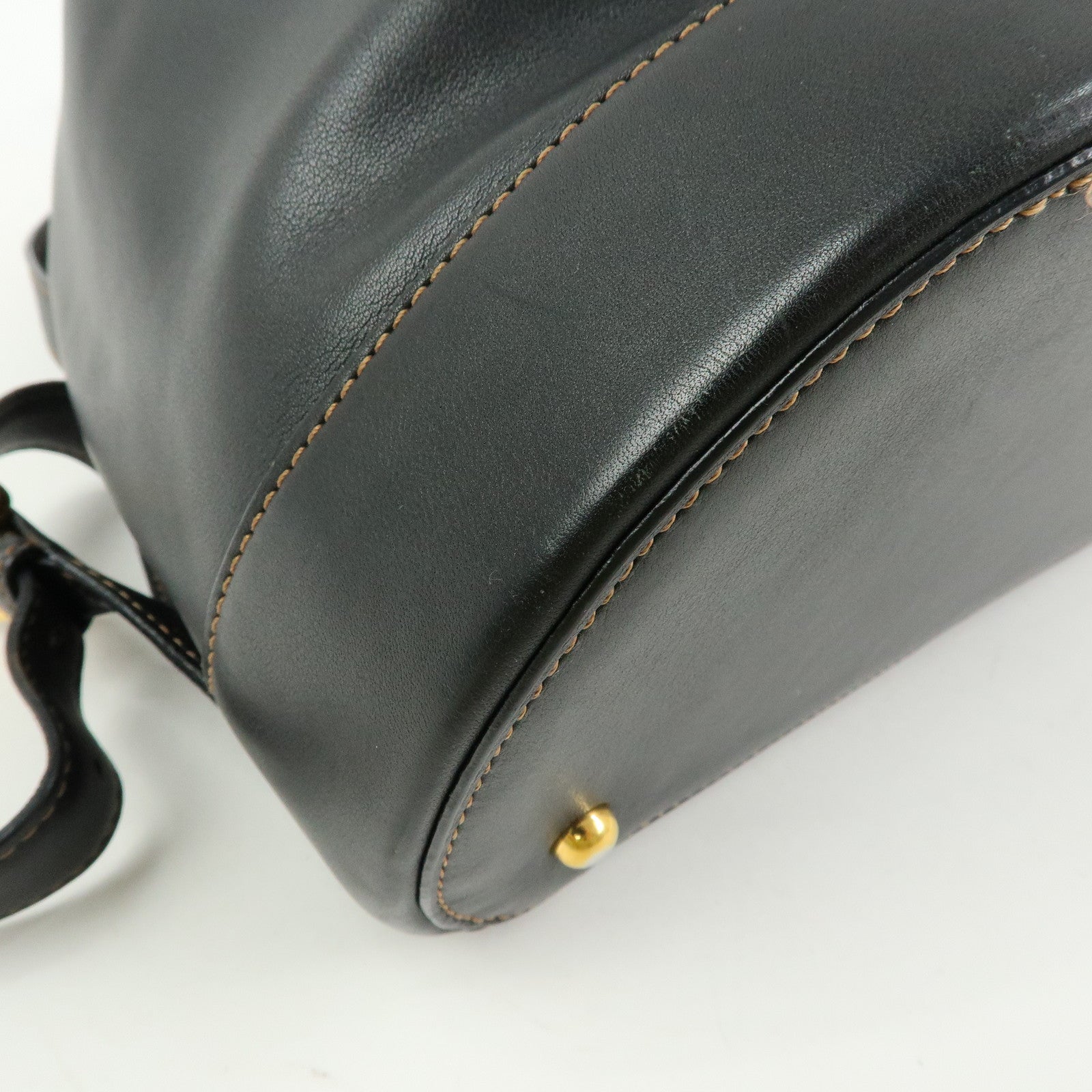 LOEWE Anton Calf Leather Backpack Rucksack Black