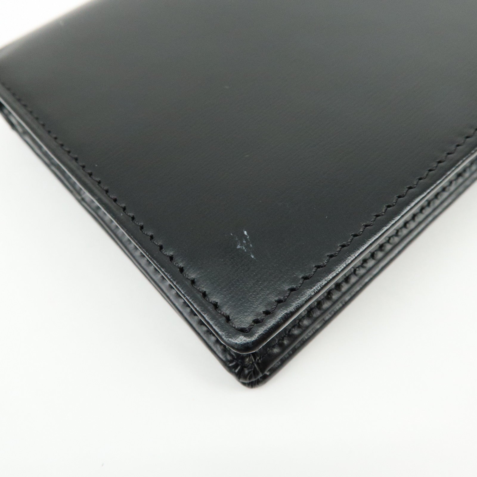 Cartier Pasha Leather Bi-fold Long Wallet Continental Wallet Black