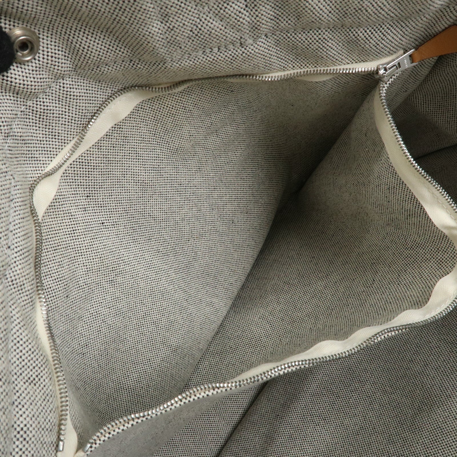 HERMES New Fourre Tout Canvas Tote Bag Hand Bag Gray