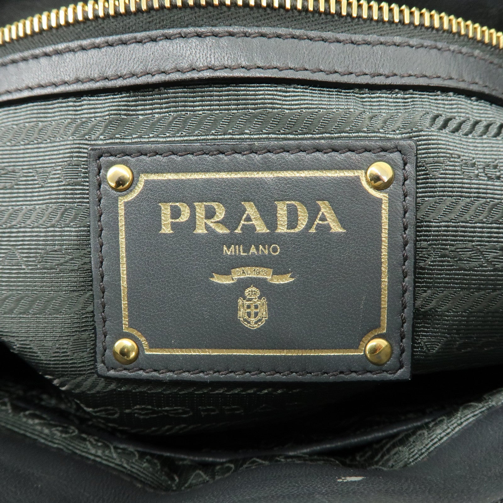 PRADA Nylon Leather 2Way Bag Hand Bag Shoulder Bag Gray BN1407