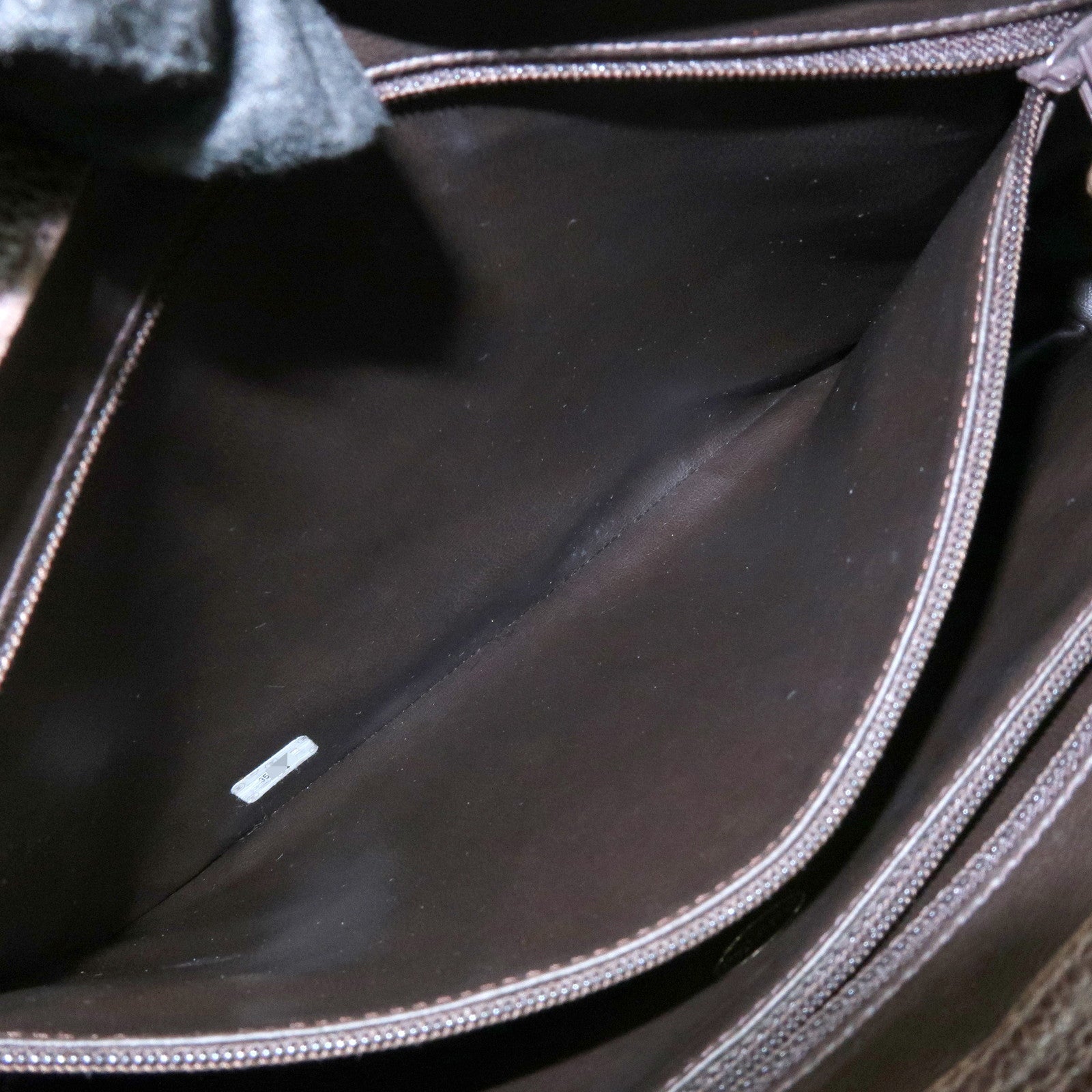 CHANEL Triple COCO Mark Caviarskin Chain Shoulder Bag Brown