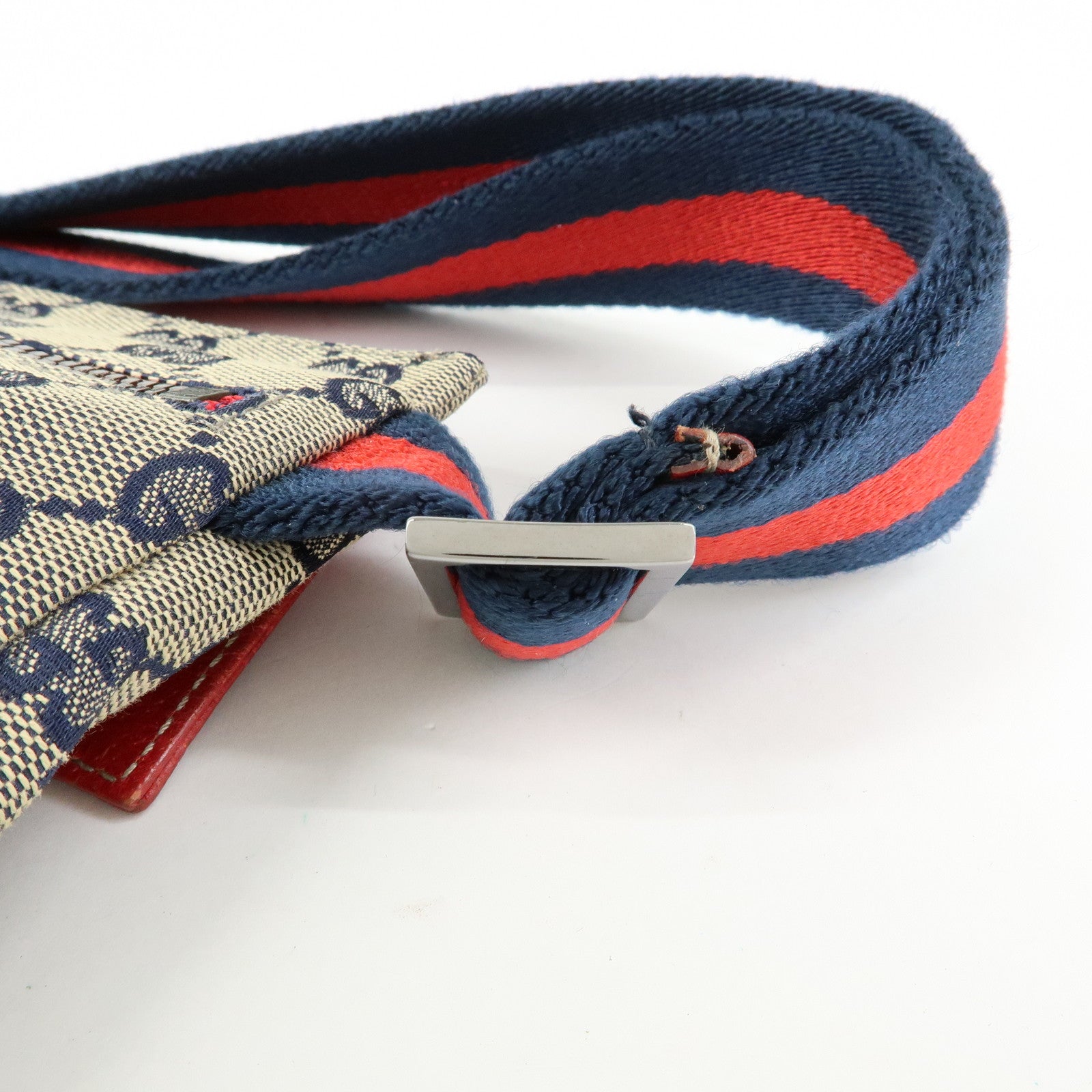 GUCCI Sherry GG Canvas Leather Waist Bag Crossbody Bag 28566