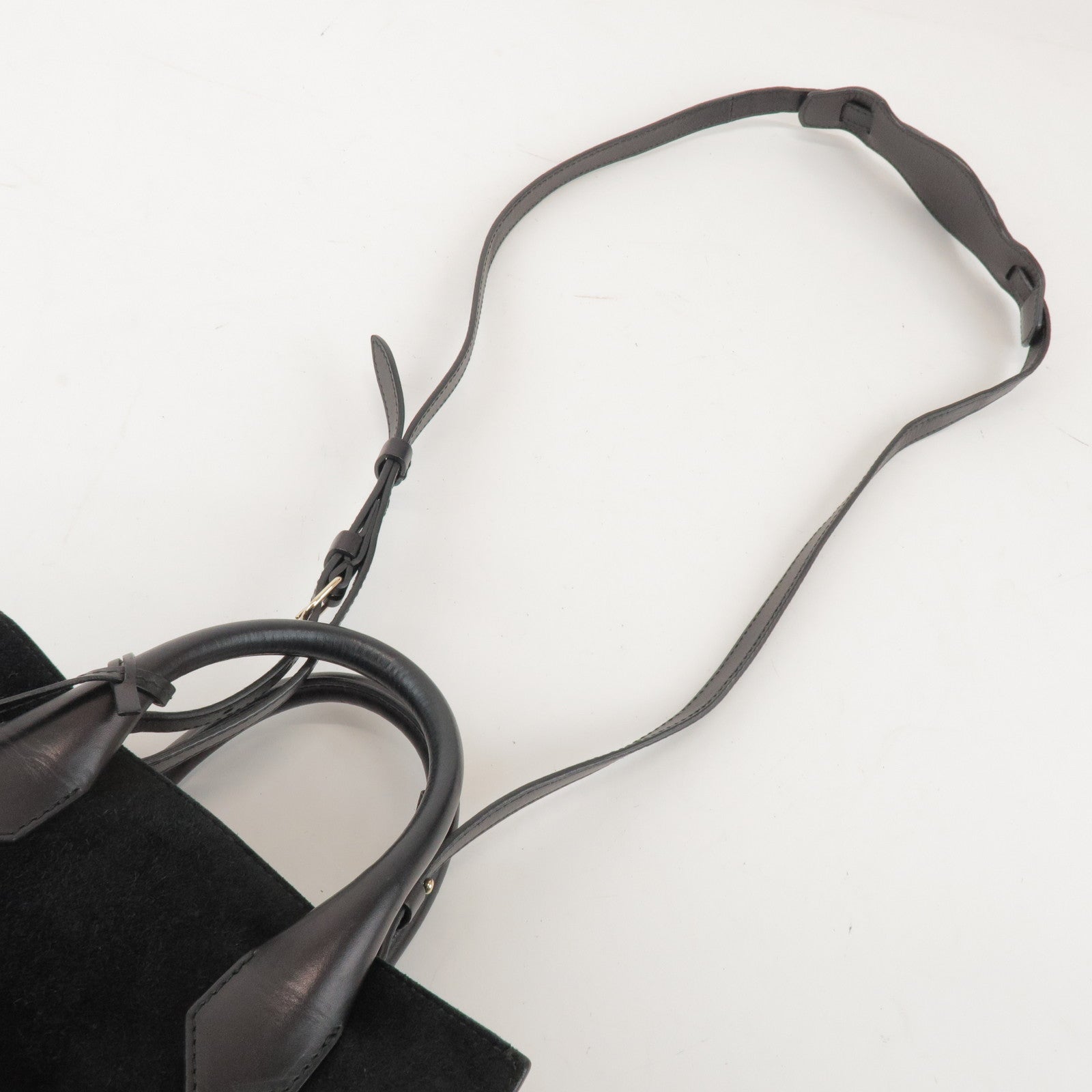 BALENCIAGA Padlock All Afternoon Suede Leather 2Way Bag 319499