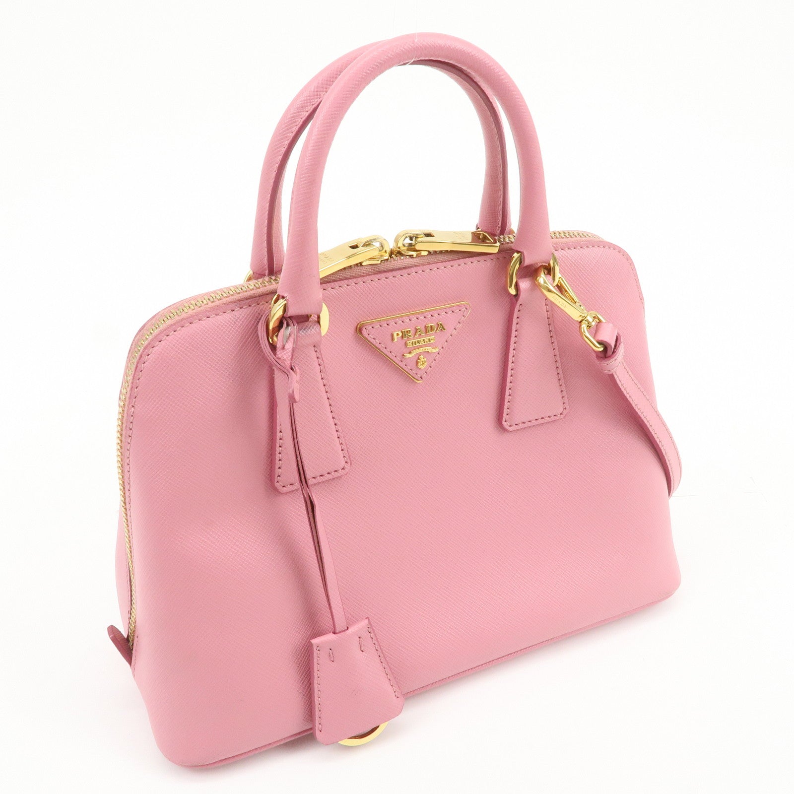 PRADA Triangle Logo Saffiano Leather Promenade Small 2WayBag BL0838