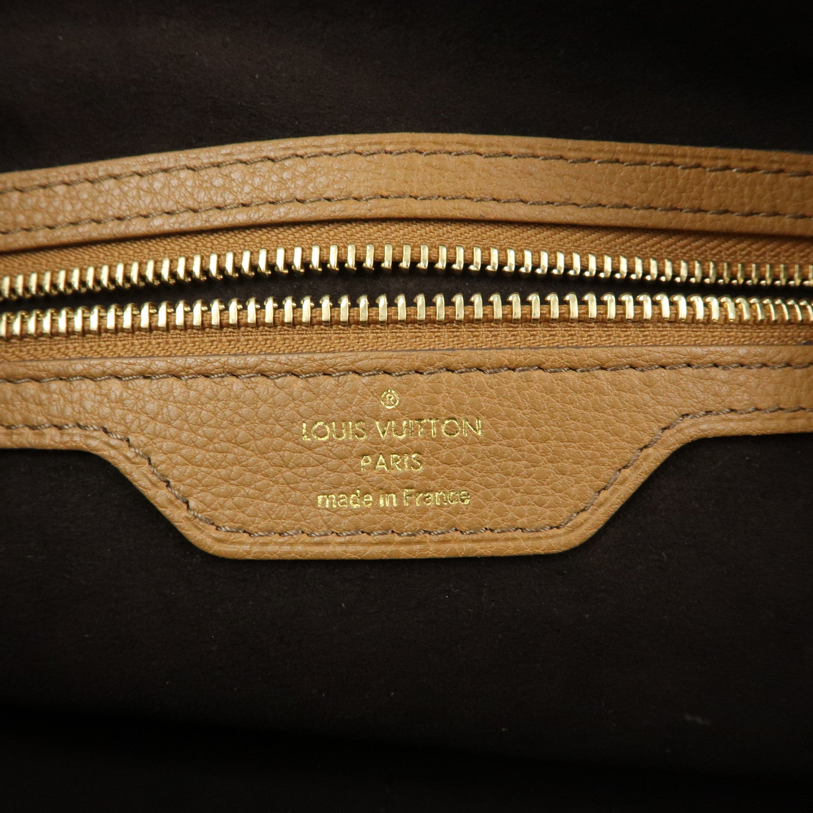 Louis Vuitton Monogram Mahina Selene MM Shoulder Bag Caramel M94214