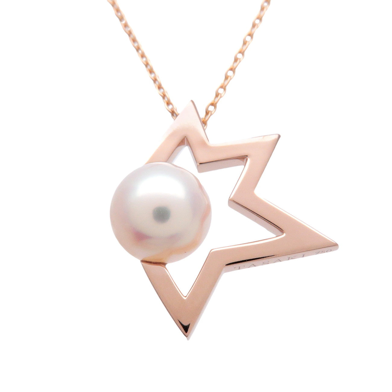 TASAKI Comet Plus Pearl 750PG Necklace Rose Gold