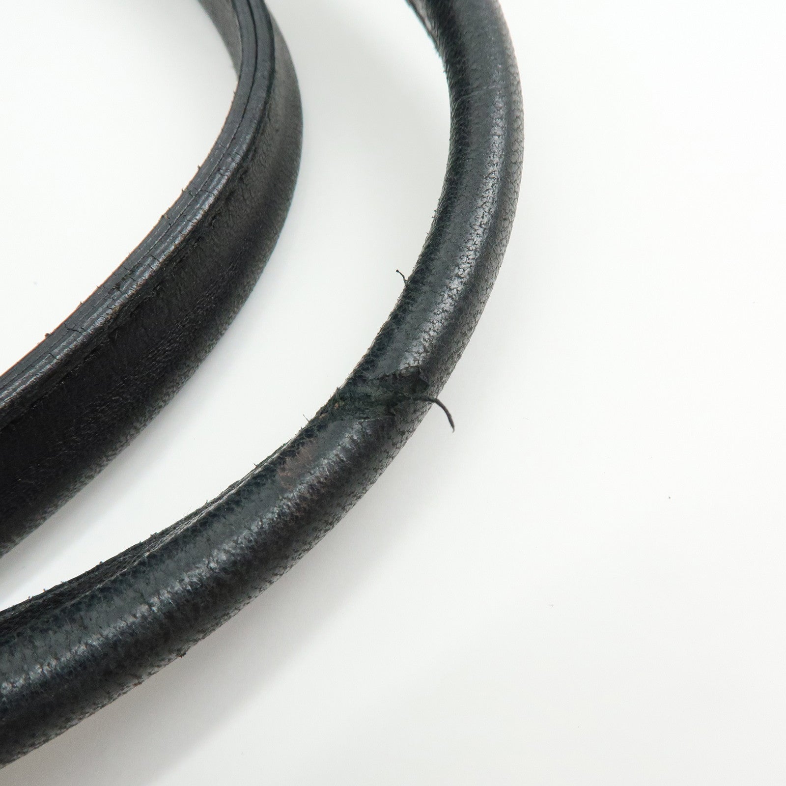 BOTTEGA VENETA Intrecciato Leather Boston Bag Shoulder Bag Black