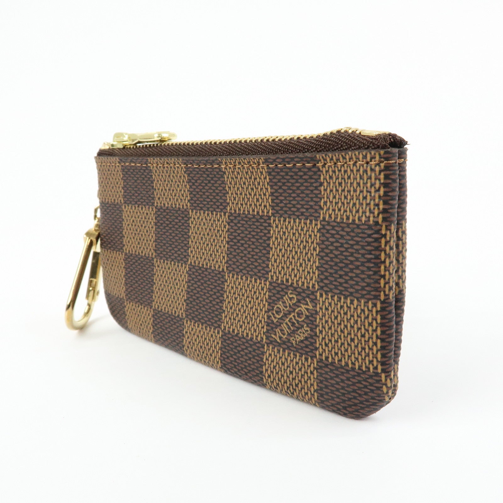 Louis Vuitton Damier Canvas Pochette Cles Coin Case Brown N62658