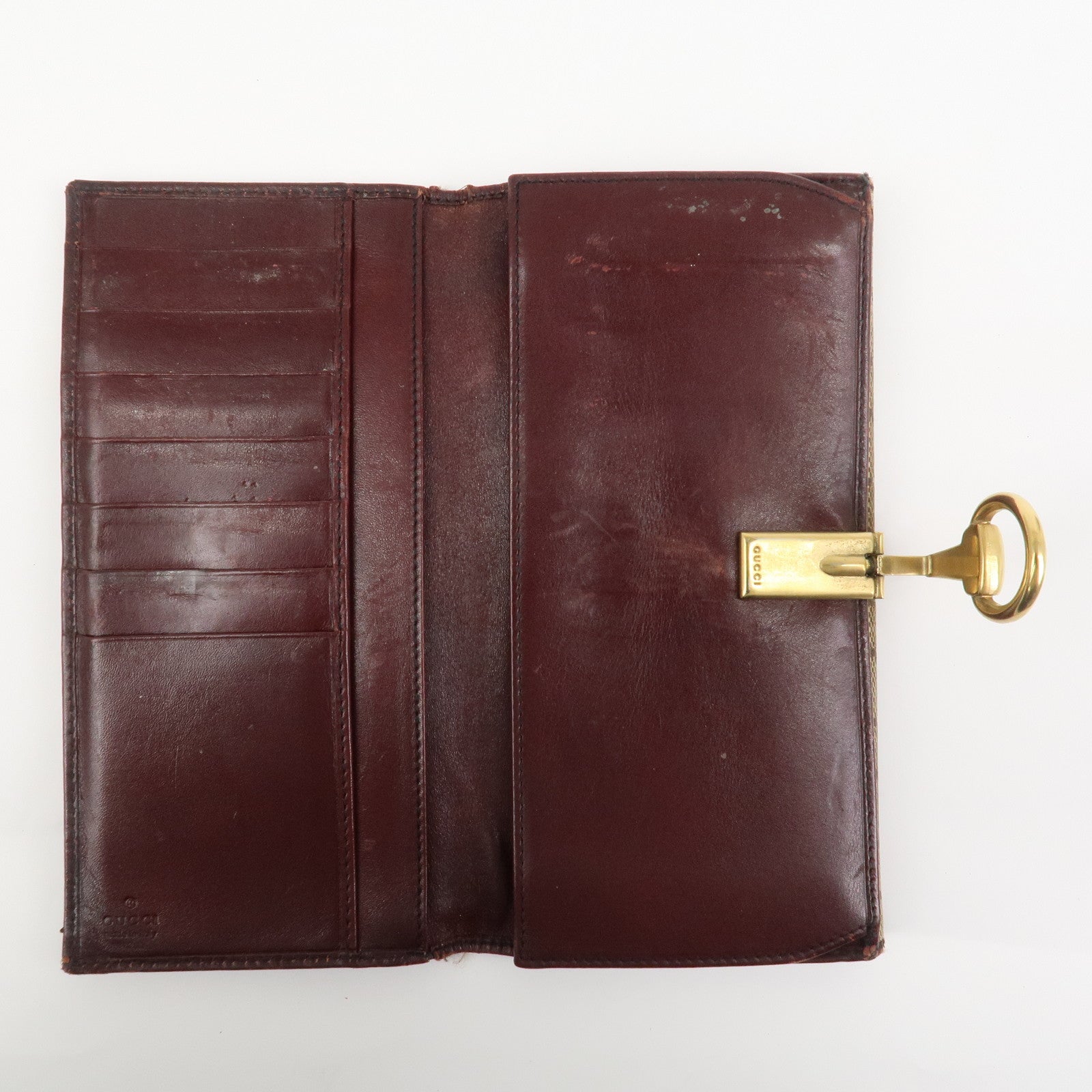 GUCCI Set of 3 Wallet GG Supreme Guccissima Leather Pink Beige