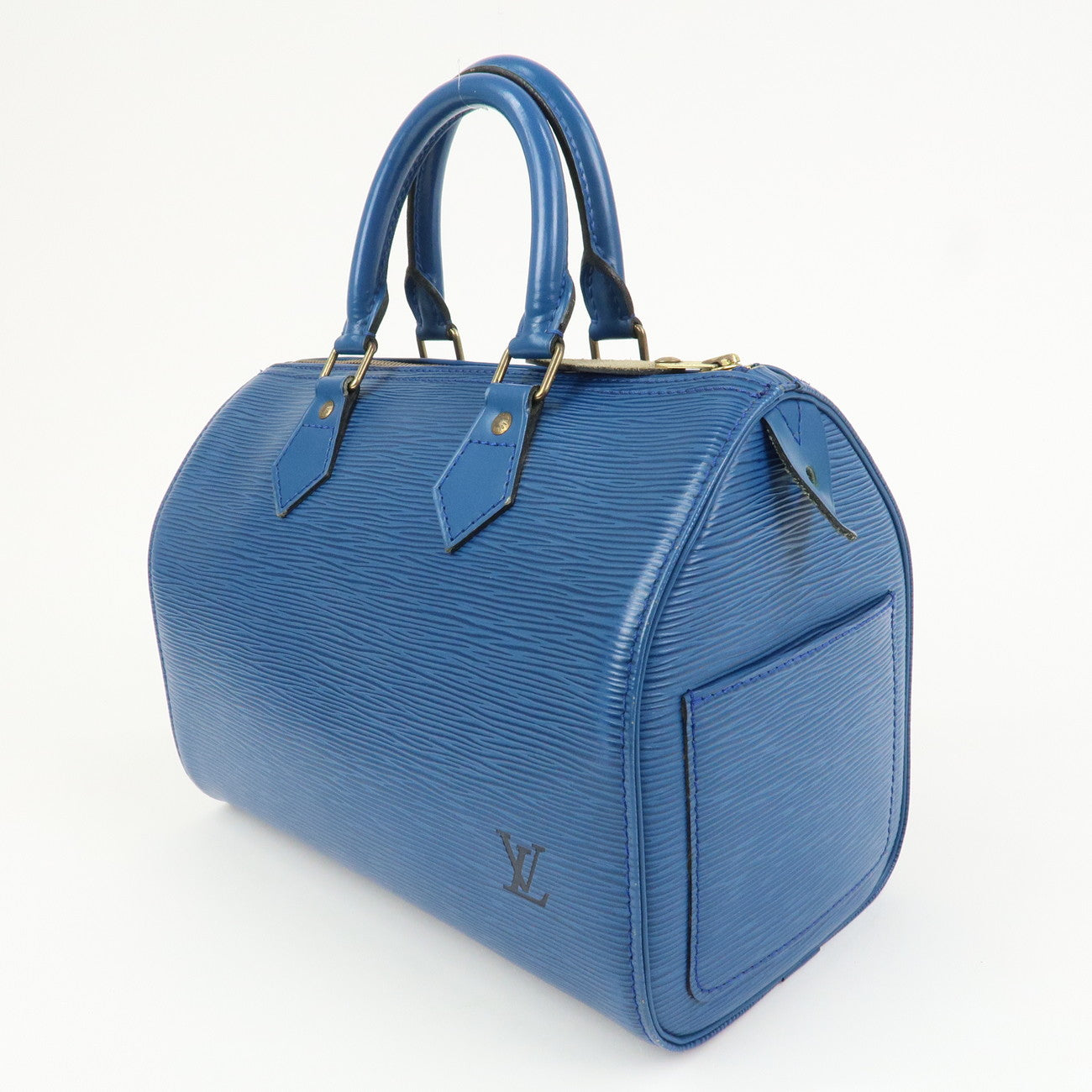Louis Vuitton Epi Speedy 25 Hand Bag Boston Bag Toledo Blue M43015