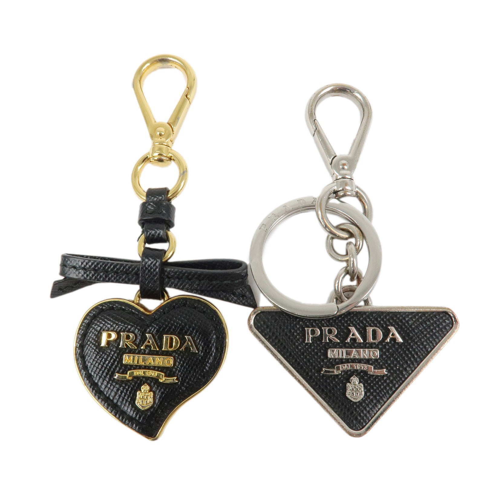PRADA Saffiano Leather Metal Set of Key Chain 1TL126/2PP080