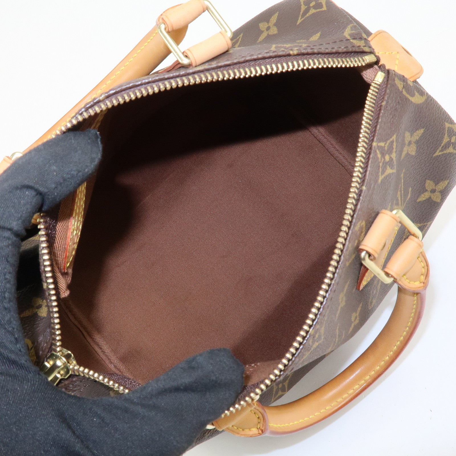 Louis Vuitton Monogram Speedy 25 Boston Bag Hand Bag Brown M41528