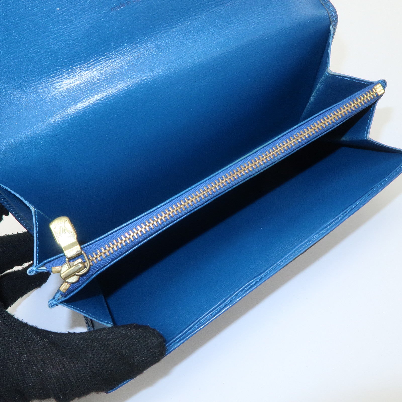 Louis Vuitton Epi Set of 3 Long Wallet Blue Green M63574 M63575 Used