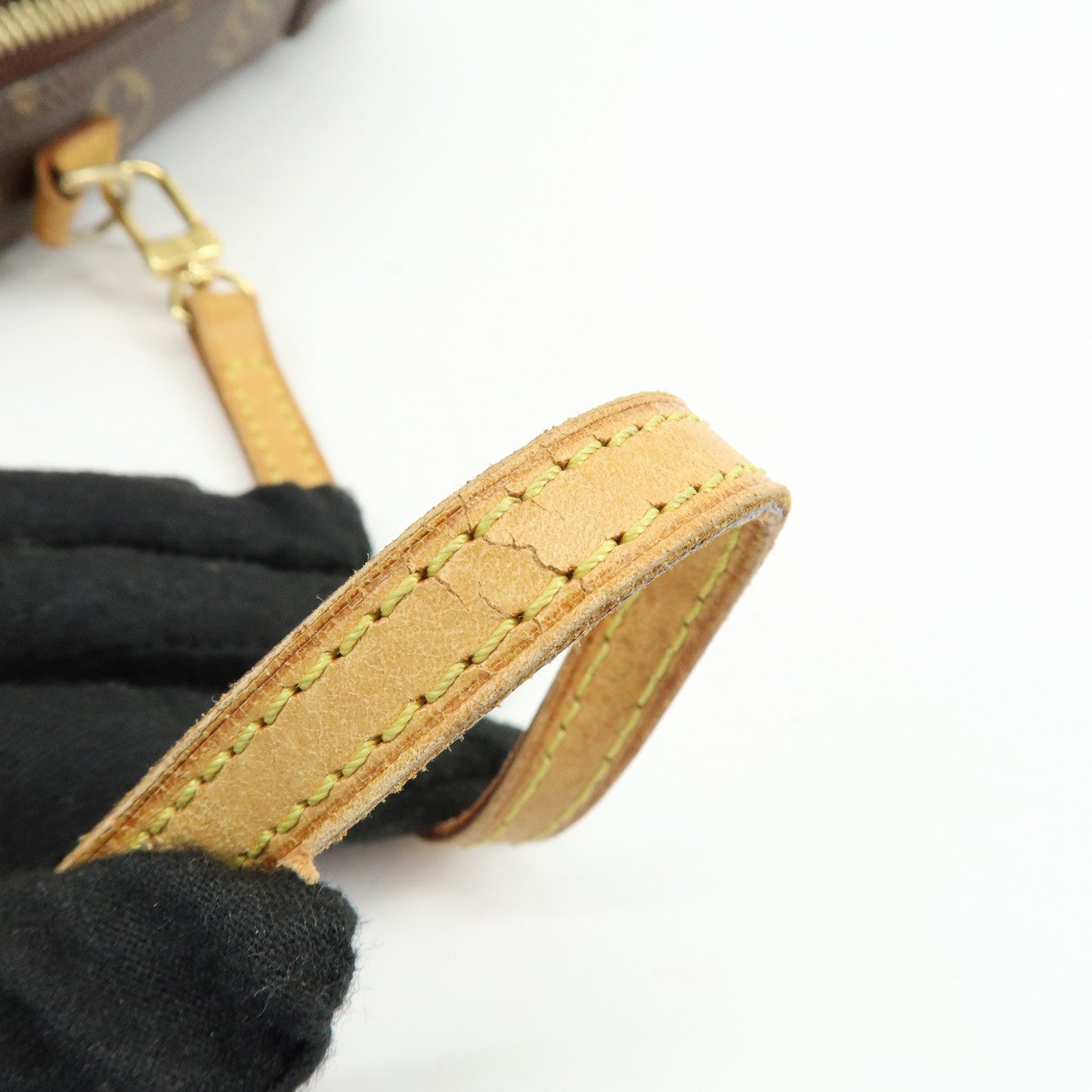 Louis Vuitton Monogram Spontini Hand Bag Brown M47500