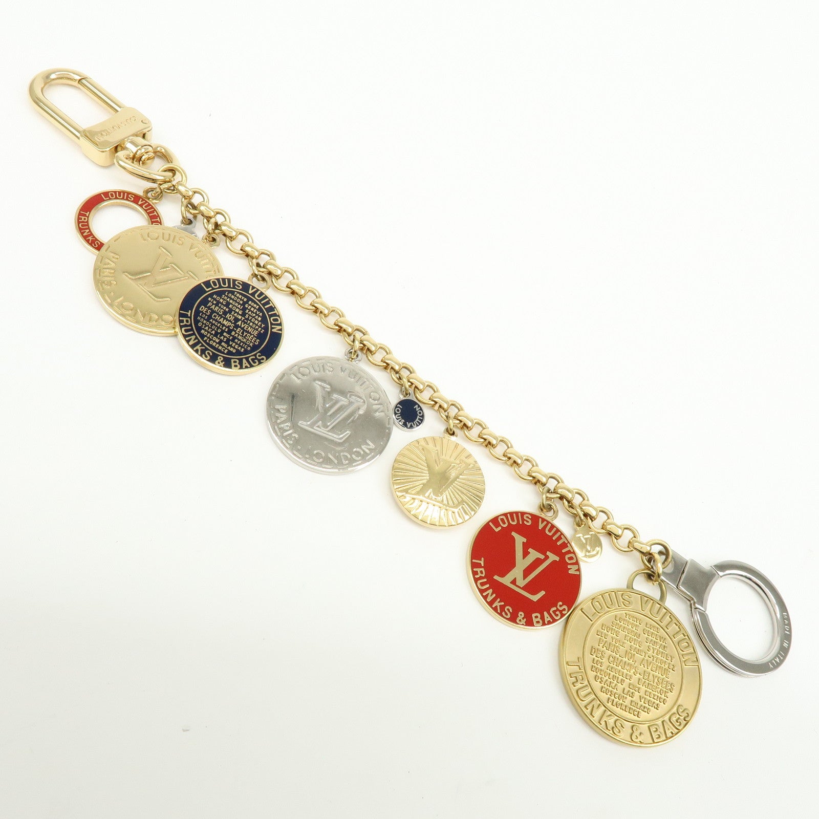Louis Vuitton Porte Cles Chaine T&B Bag Charm Key Chain Gold M60071