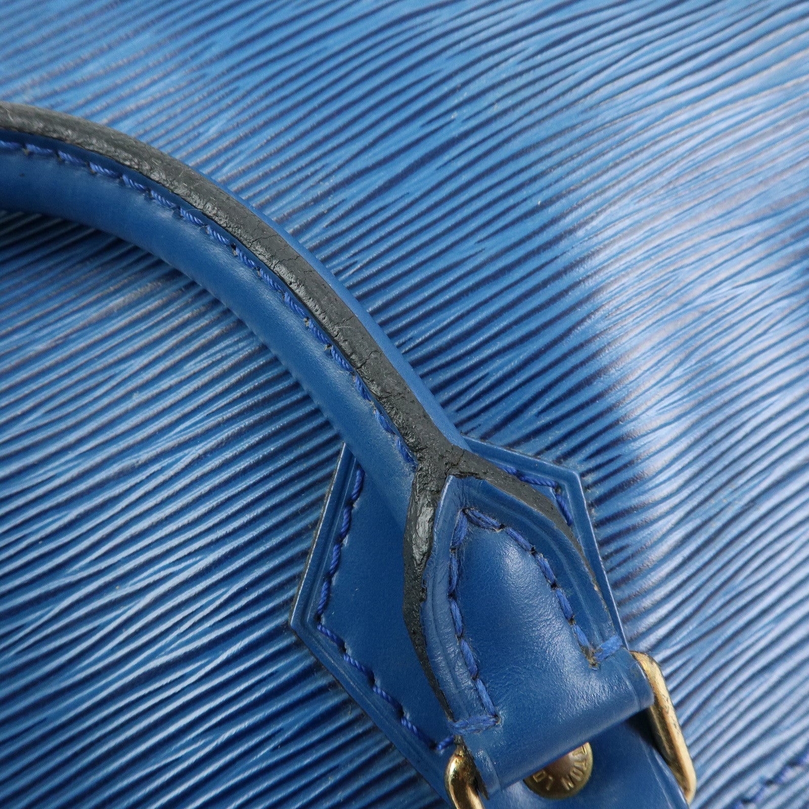 Louis Vuitton Epi Speedy 25 Hand Bag Boston Bag Toledo Blue M43015