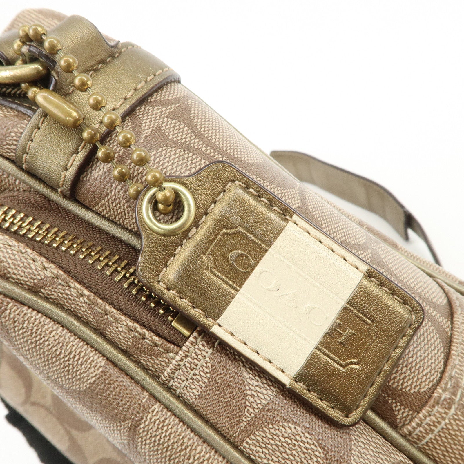 COACH Set of 3 Shoulder Bag Hand Bag Blue Brown