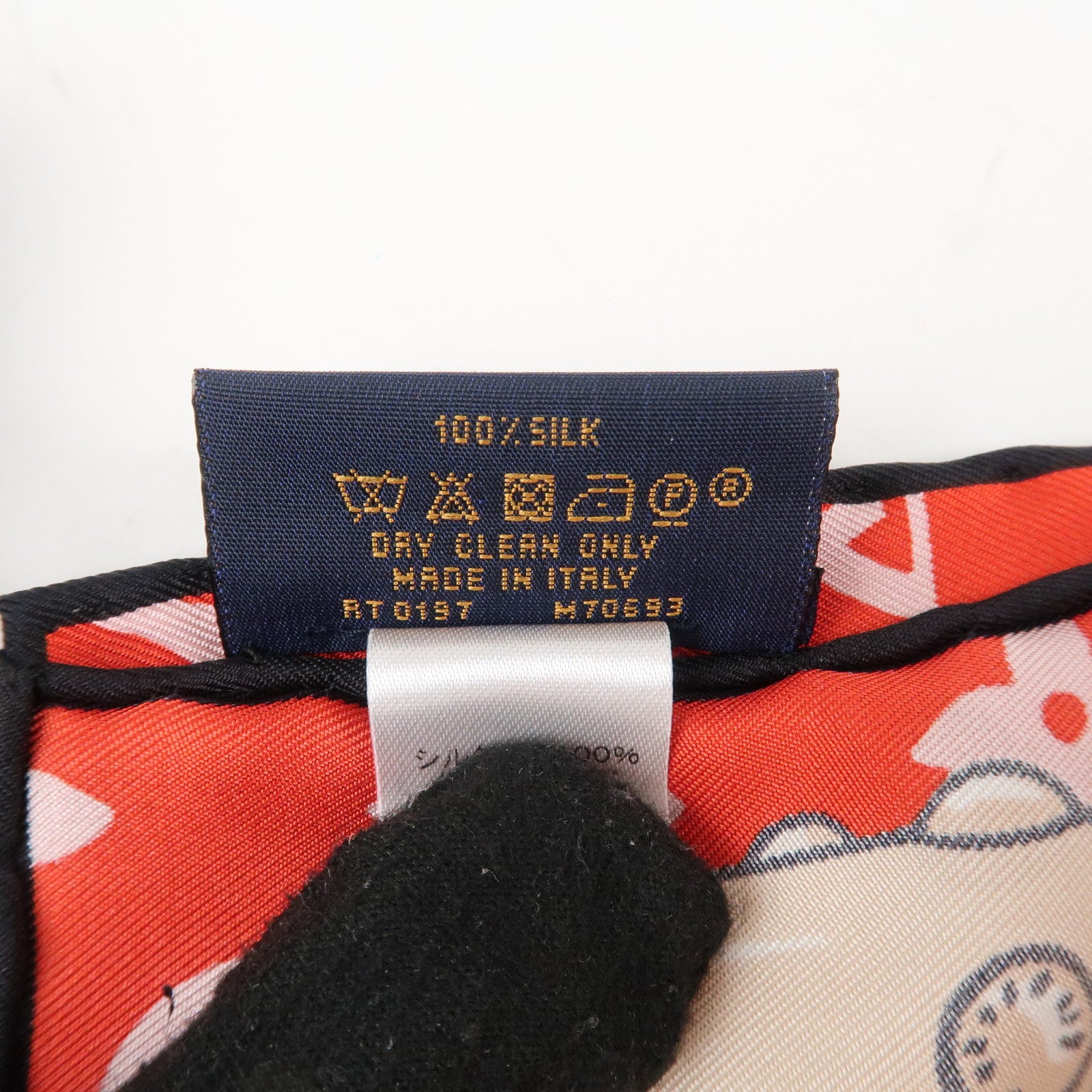 Louis Vuitton Monogram Carre Animal Silk 100% Scarf Red Beige M70693 Used