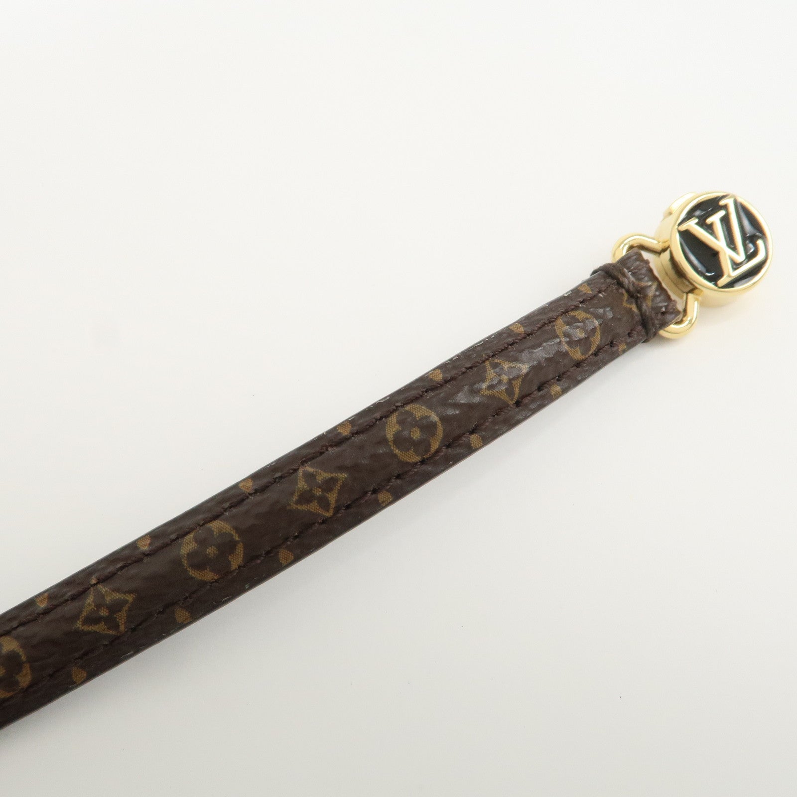 Louis Vuitton Monogram LV Click It Canvas Bracelet Brown M8026