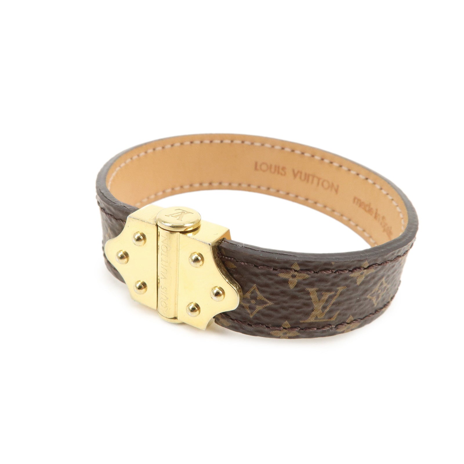 Louis Vuitton Monogram Bracelet Spirit Size 17 Brown M8112F