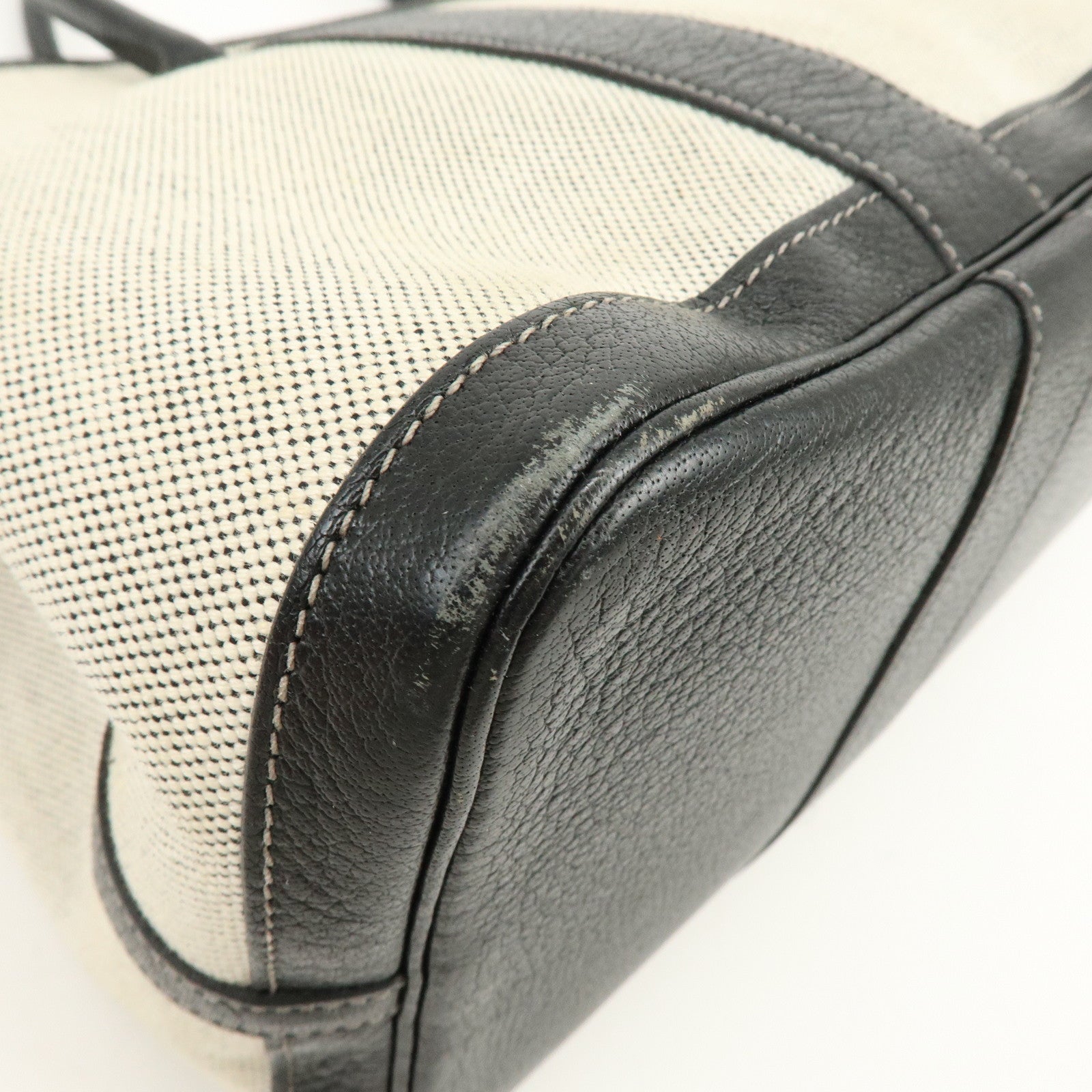 HERMES Toile H Garden Party PM Tote Bag Christmas Limited Black