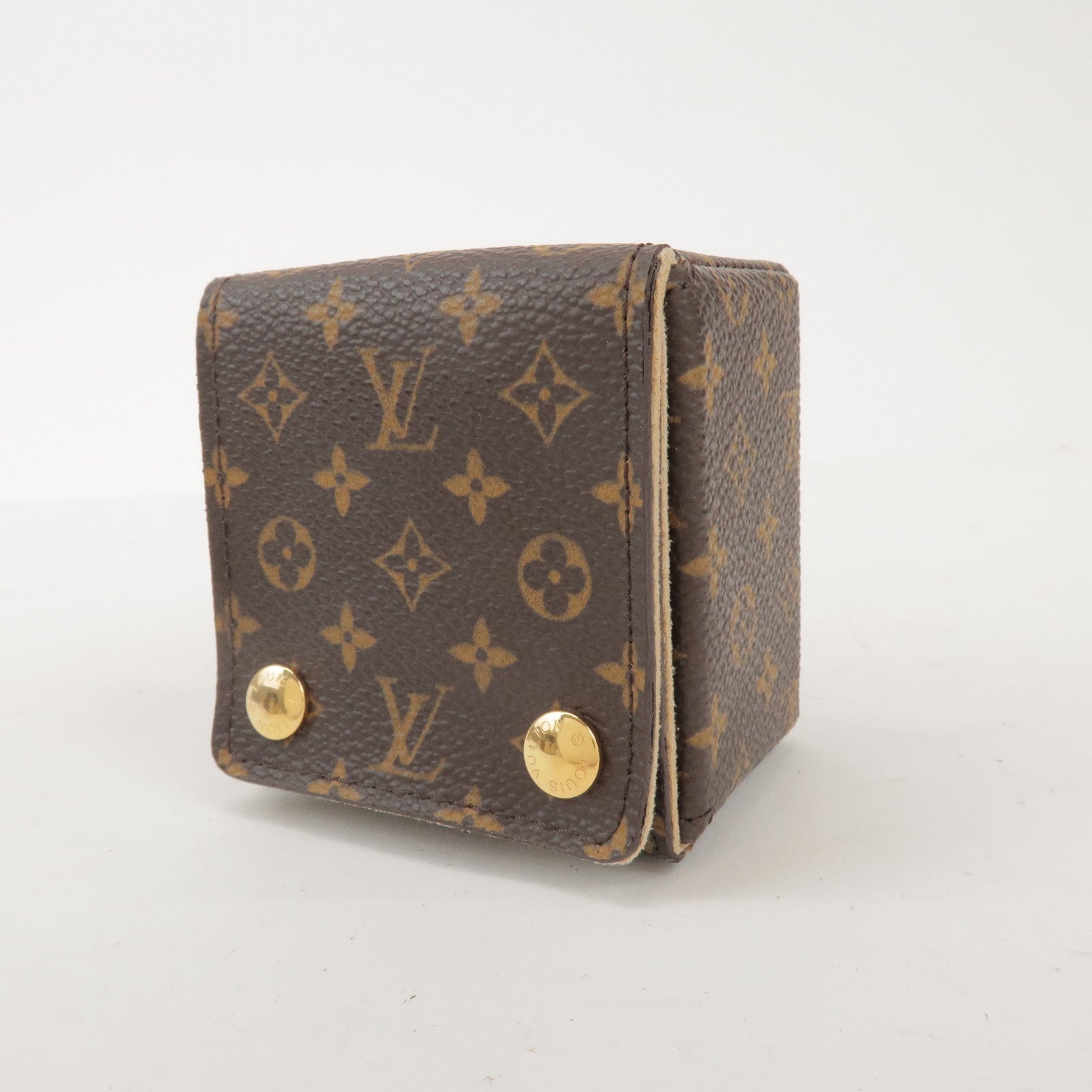 Louis Vuitton Monogram Set of 2 Ring Case Jewelry Case Brown