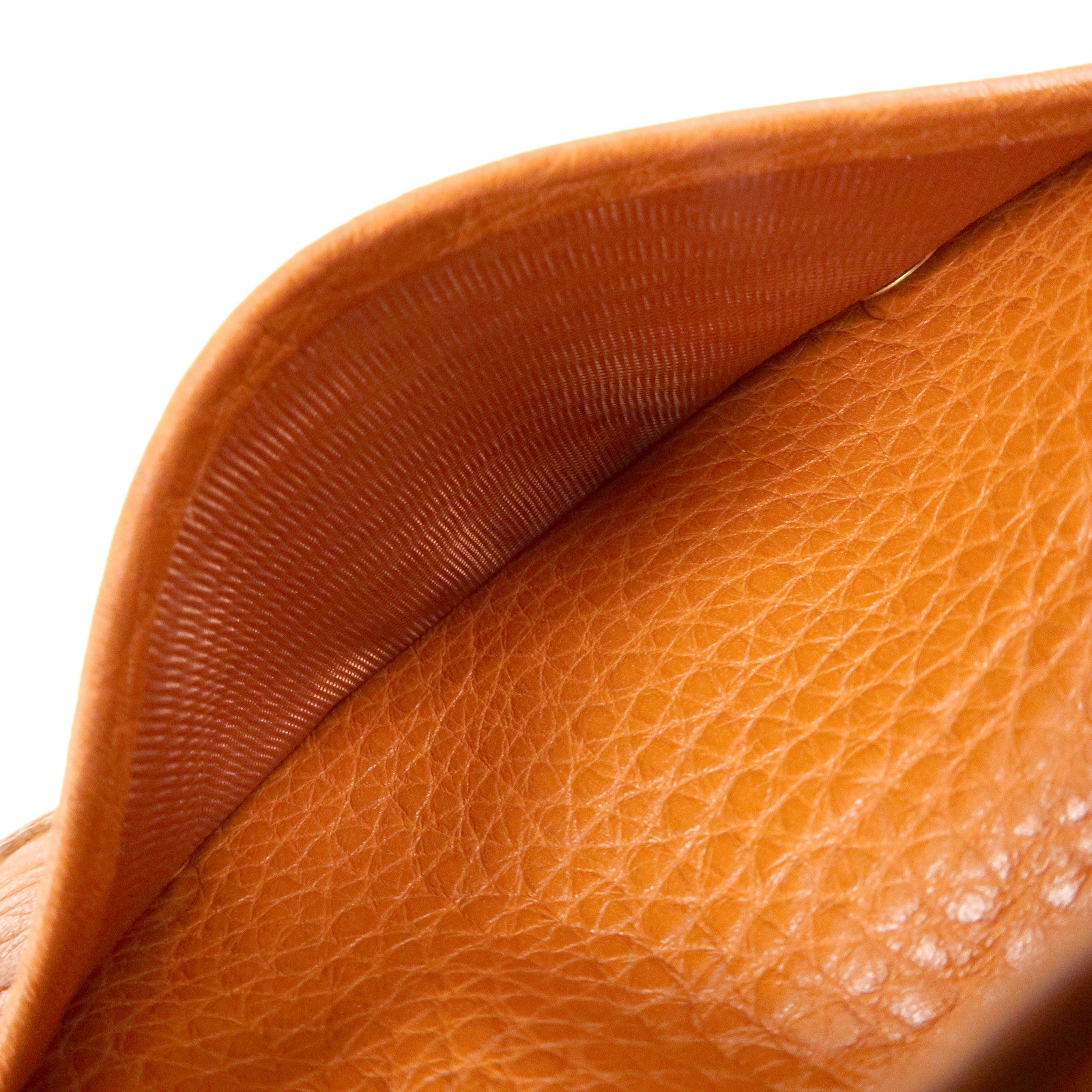 PRADA Leather Key Case Key Chain Key Holder Orange