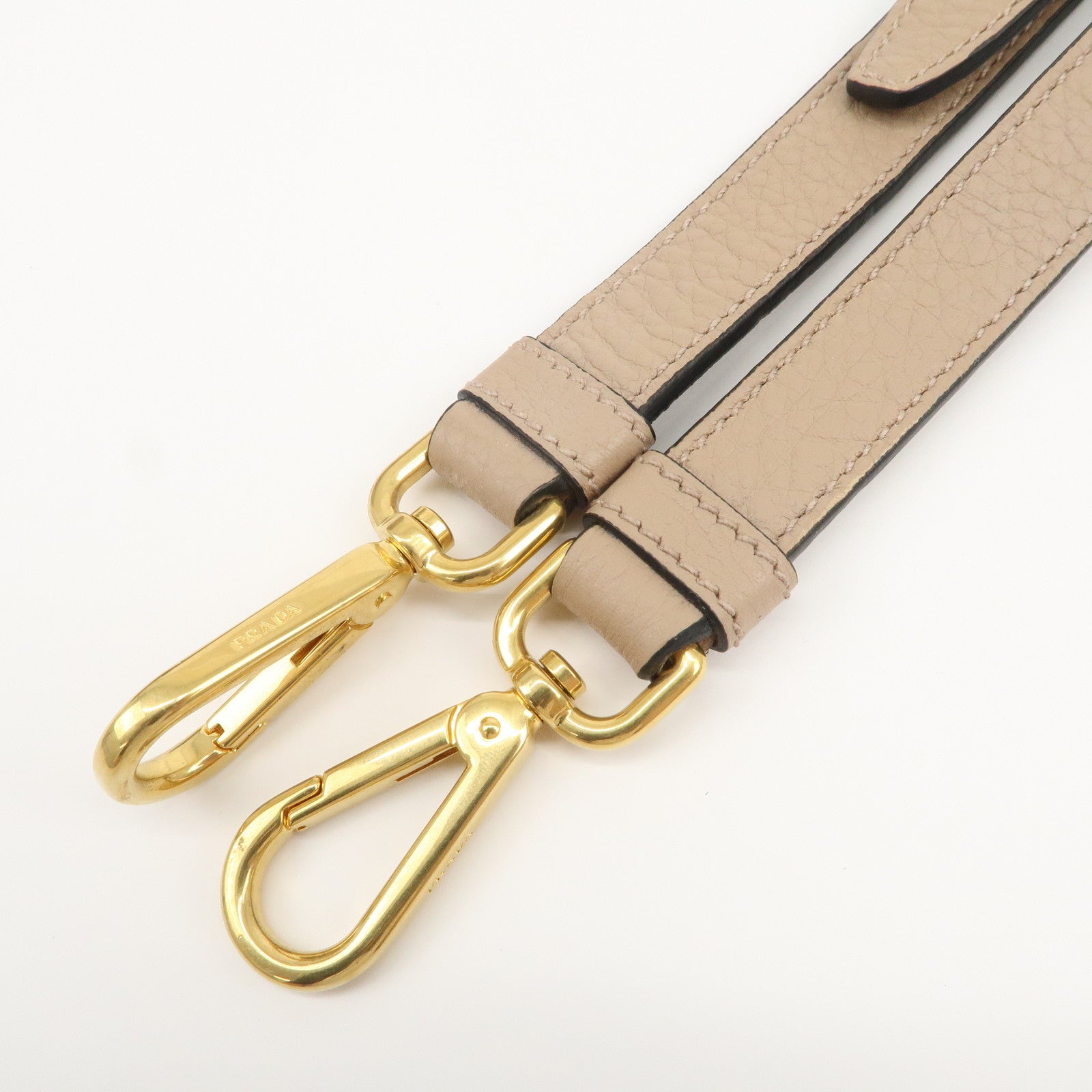 PRADA Logo Leather 2Way Shoulder Bag Hand Bag Pink Beige 1BG044