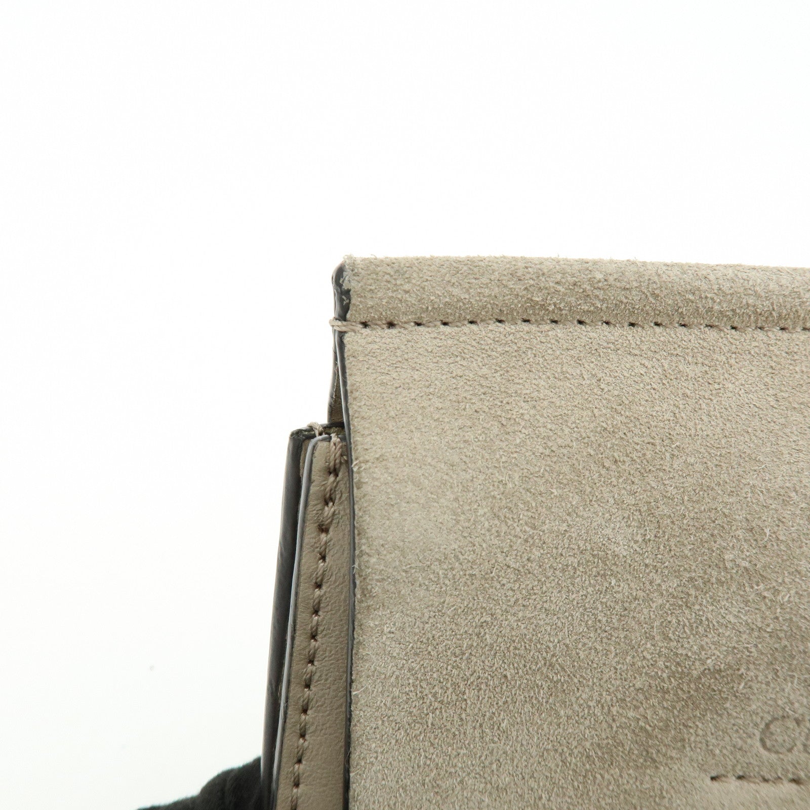 Chloe Faye Suede Leather Shoulder Bag Crossbody Bag Beige