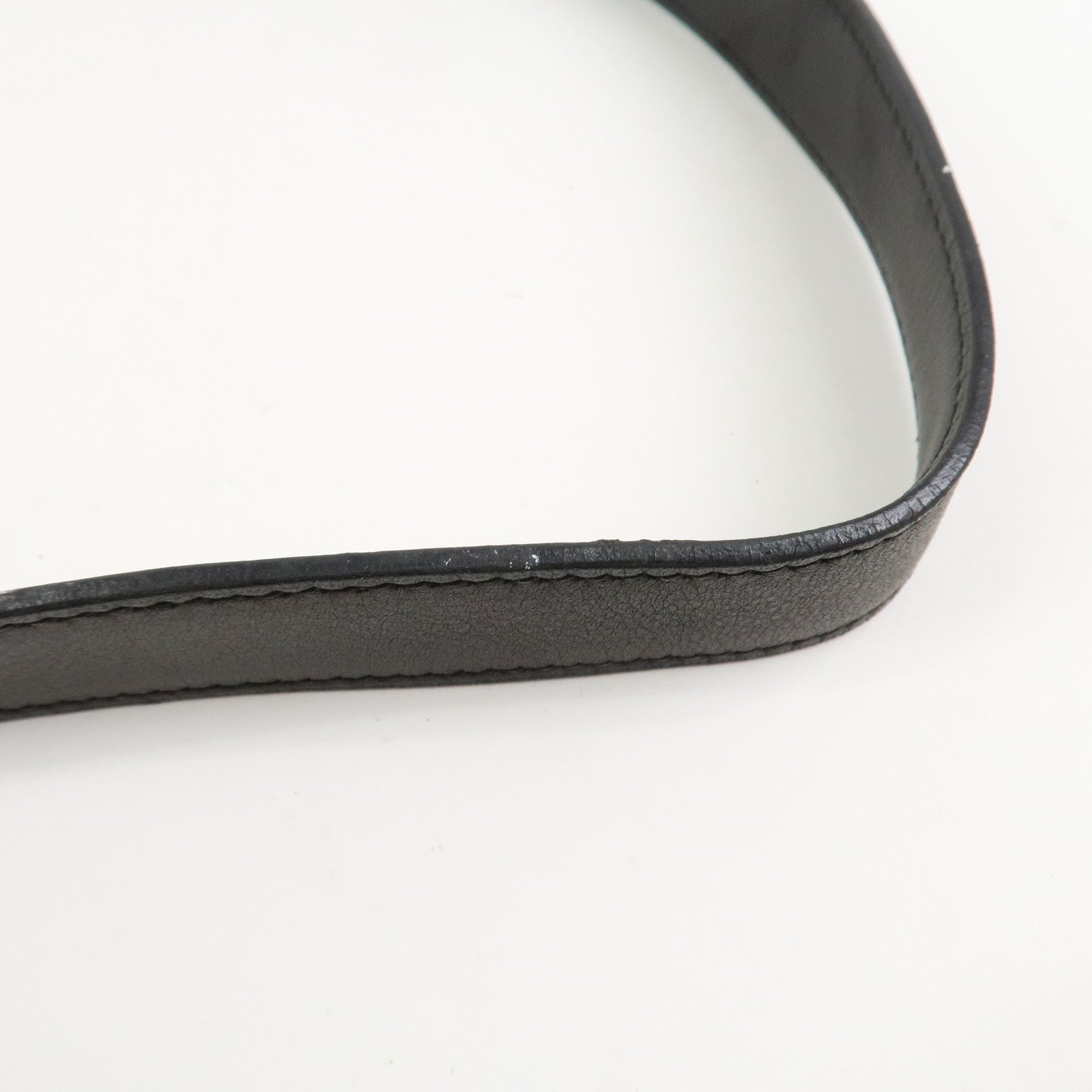 HERMES Vespa PM Crinolin Leather Shoulder Bag C Stamped Black